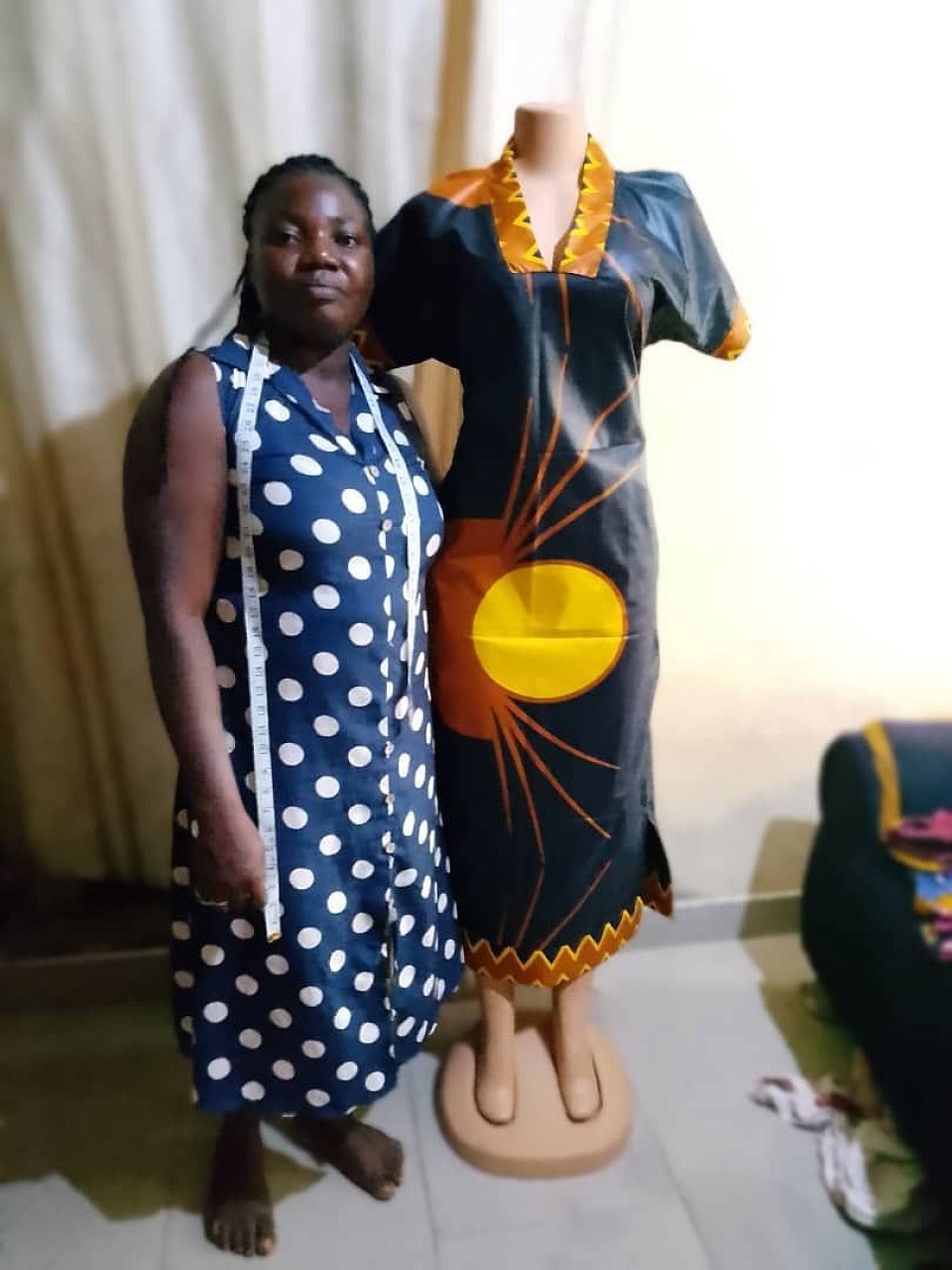 Meet the youngest C.EO Mercy Amankwah with her beautiful dress in maniquine